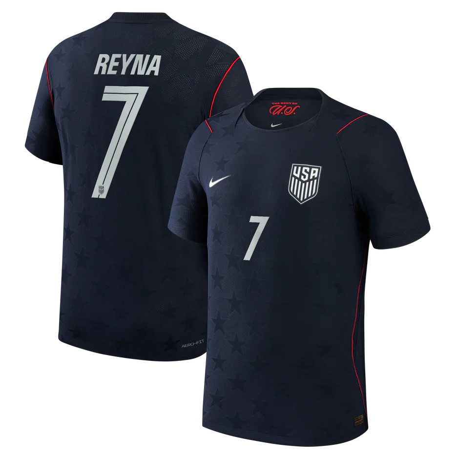Camisa EUA Away Copa 2026 - #7 Reyna - Torcedor