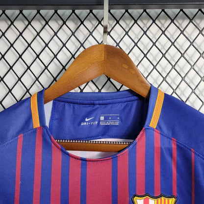 Camisa Retrô Barcelona I Home 2017/18 Masculino Azul Grená