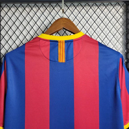 Camisa Barcelona Retrô I Home 2010/11 Torcedor Masculino Vermelho e Azul