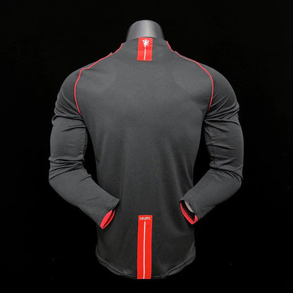 Camisa Retrô Manchester United II Manga Longa - 07/08 Preto