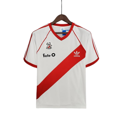 Camisa River Plate Home 1986/87 Retrô Masculina - Branco