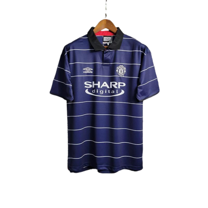 Camisa Retrô Manchester United Away Azul 1999/00 Masculino Azul