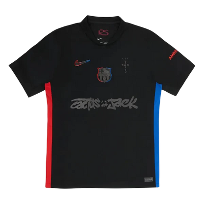 Camisa Barcelona Away x Travis Scott All Black 24/25 - Torcedor Masculina