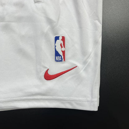 Shorts NBA Miami Heat 23/24 Casual - Vermelho - Branco - Preto