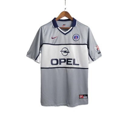 Camisa Retrô PSG Away 2000/01 Masculino Cinza e Branco