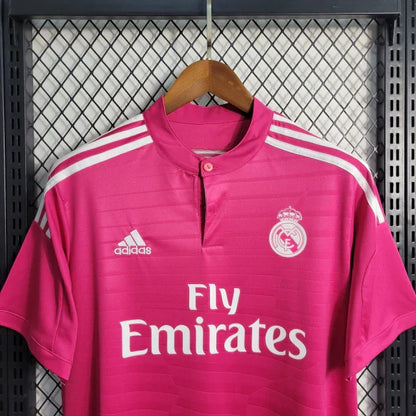 Camisa Retrô Real Madrid II Away 2014/15 Masculino Rosa