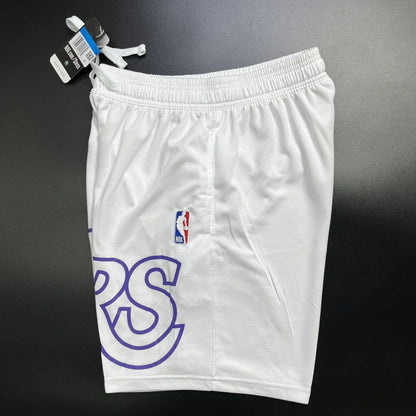 Shorts NBA Lakers 23/24 Casual - Branco - Preto - Amarelo - Azul