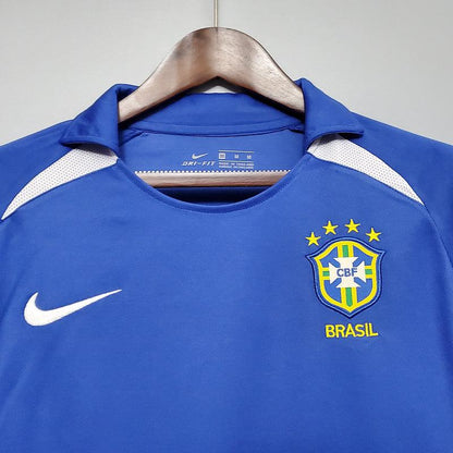 Camisa Retrô Brasil II Away 2002/03 Masculino Azul