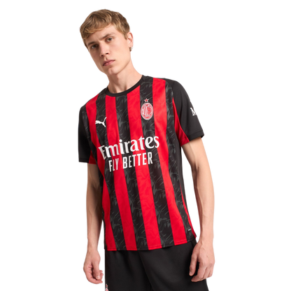 Camisa AC Milan Home 25/26 - Torcedor Masculino - Vermelho e Preto