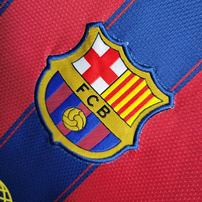 Camisa Retrô Barcelona Home 09/10 Torcedor Masculina - Azul e Grená