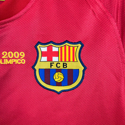 Camisa Retrô Barcelona I Home 2008/09 UEFA Champions League Azul e Grená
