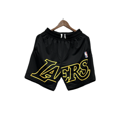 Shorts NBA Lakers 23/24 Casual - Branco - Preto - Amarelo - Azul