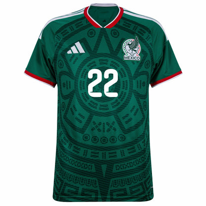 Camisa México Home Copa 2026 - #22 H. Lozano - Versão Torcedor
