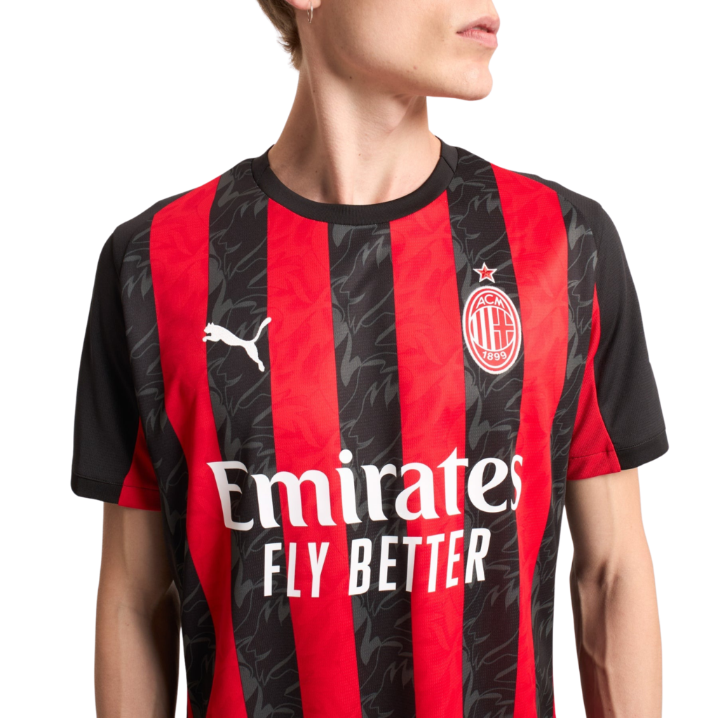 Camisa AC Milan Home 25/26 - Torcedor Masculino - Vermelho e Preto
