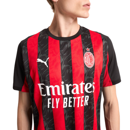 Camisa AC Milan Home 25/26 - Torcedor Masculino - Vermelho e Preto