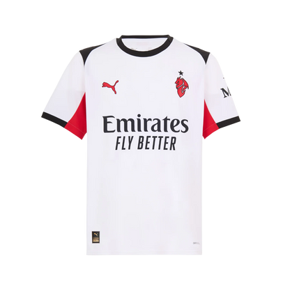 Camisa AC Milan Away 25/26 - Torcedor Masculino - Branco e Preto