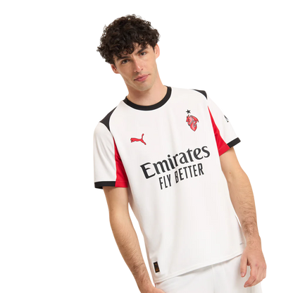 Camisa AC Milan Away 25/26 - Torcedor Masculino - Branco e Preto