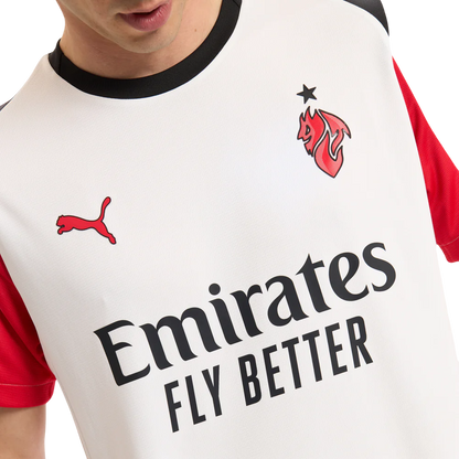 Camisa AC Milan Away 25/26 - Torcedor Masculino - Branco e Preto