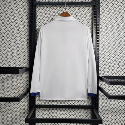 Camisa Retrô Real Madrid Manga Longa 2016/17 Masculino Branco
