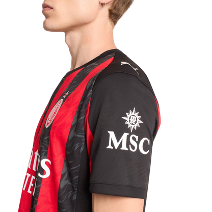 Camisa AC Milan Home 25/26 - Torcedor Masculino - Vermelho e Preto