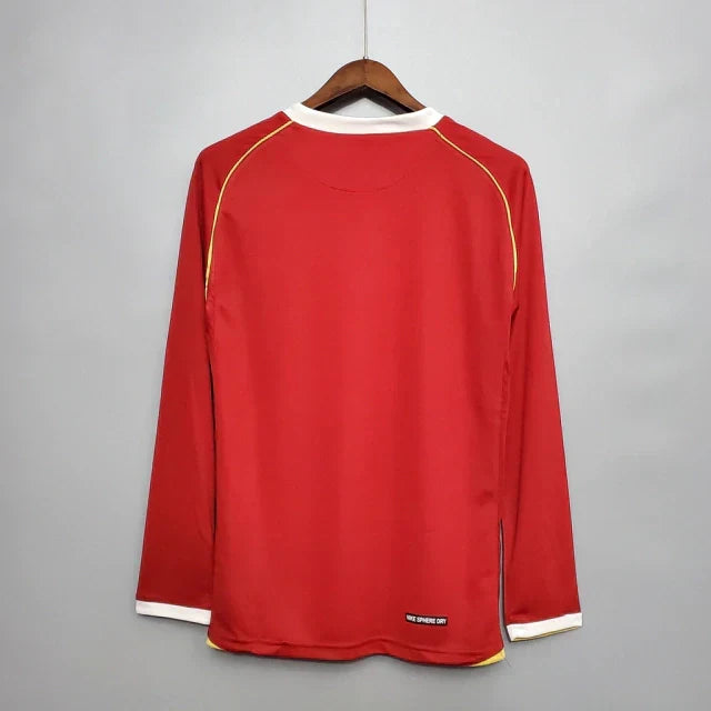 Camisa Retrô Manchester United Manga Longa 2006/07 Masculino Vermelho