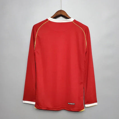 Camisa Retrô Manchester United Manga Longa 2006/07 Masculino Vermelho