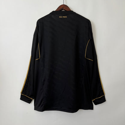 Camisa II Real Madrid I 11/12 - Retrô Manga Longa- Preto