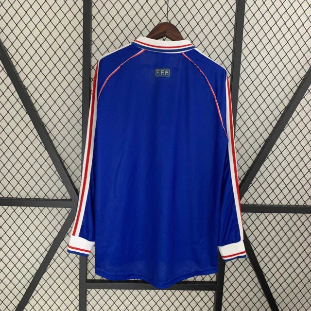 Camisa Retrô Seleção França Manga Longa - 1998 Azul