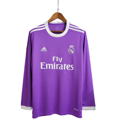 Camisa Retrô Real Madrid II Away 2016/17 Masculino Roxo