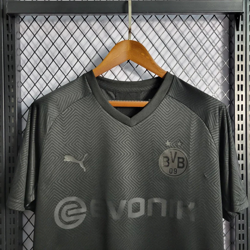 Camisa Retrô Borussia Dortmund 2019/20 Edição Especial 110 Anos Masculina Preta