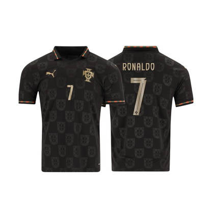 Camisa Portugal Black Panther Copa 2026 - #7 Ronaldo - Torcedor