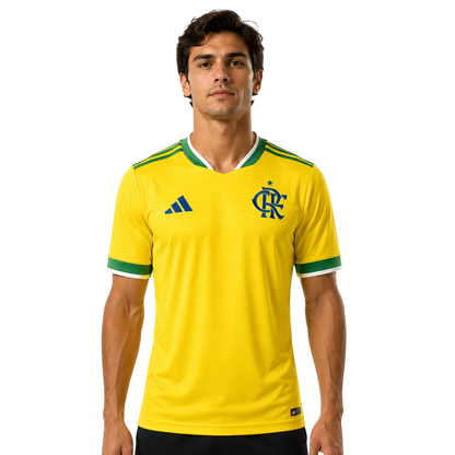 Camisa Flamengo 2026/27 Verde Amarela Copa do Mundo - Torcedor