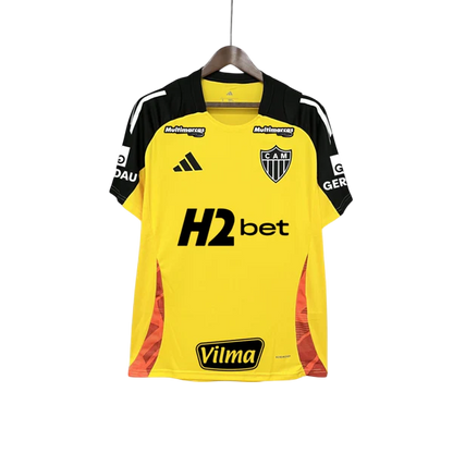 Camisa Atlético Mineiro Treino Amarela Todos Patrocínios 25/26 - Torcedor Masculina