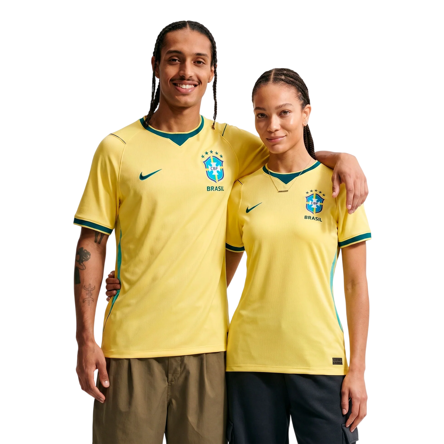 Kit Casal 2 Camisas Brasil Home 26/27 - Torcedor (3GG, 4GG)