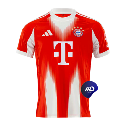 Camisa Bayern de Munique Home 25/26 - Torcedor Masculino - Vermelho e Branco