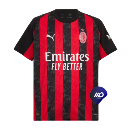 Camisa AC Milan Home 25/26 - Torcedor Masculino - Vermelho e Preto