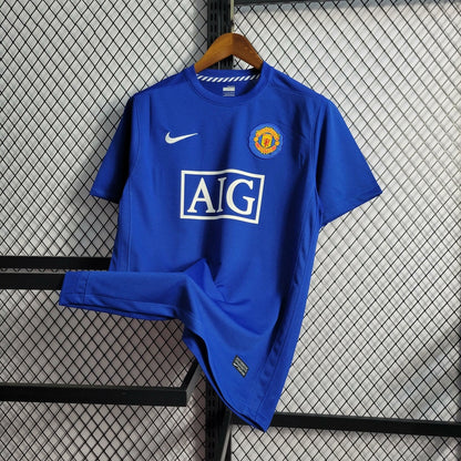 Camisa Retrô Manchester United 2007/08 Masculino Azul