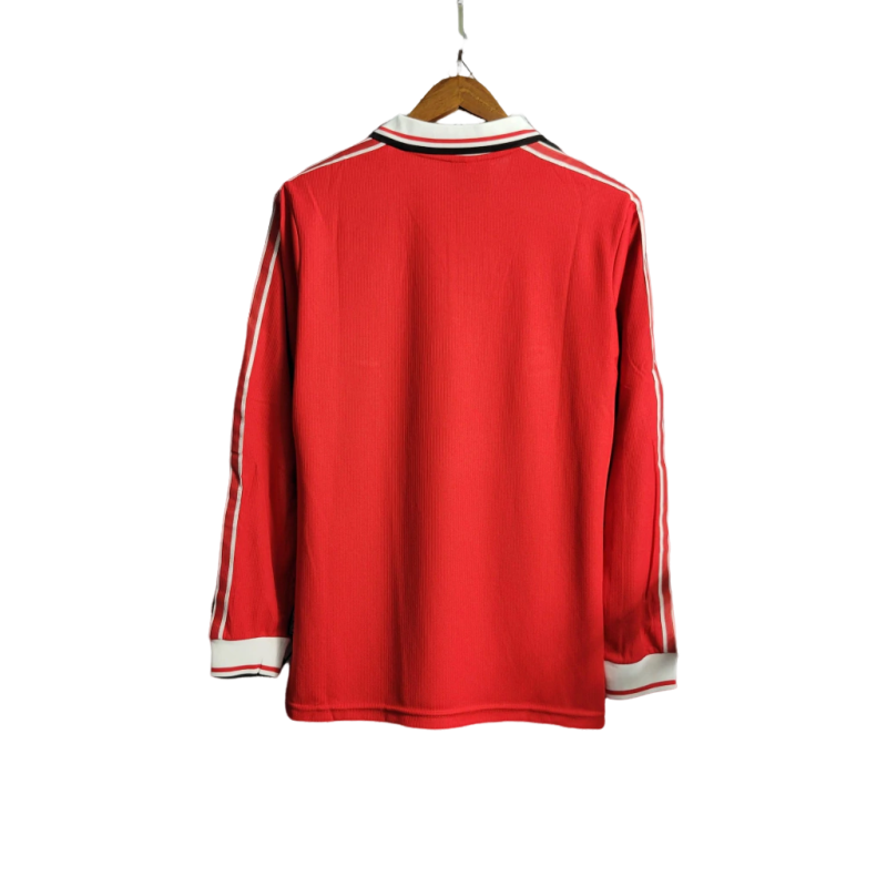 Camisa Manchester United Retrô Manga Longa 1998/99 Vermelha