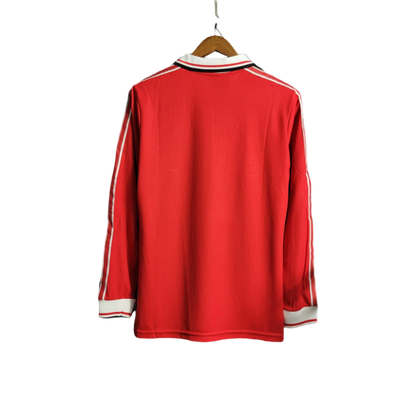 Camisa Manchester United Retrô Manga Longa 1998/99 Vermelha