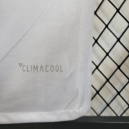 Camisa Retrô Real Madrid I Home 2017/18 Manga Longa Masculino Branco
