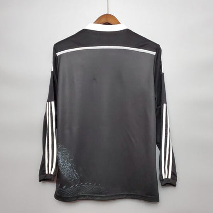 Camisa Retrô Real Madrid Manga Longa III Third 2014/15 Masculino Preto