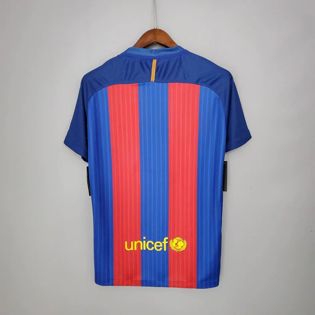 Camisa Retrô Barcelona I Home 2016/17 Masculino Azul Grená