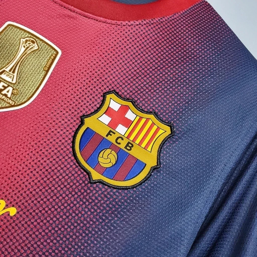 Camisa Retrô Barcelona 2012/13 Masculino Azul Grená