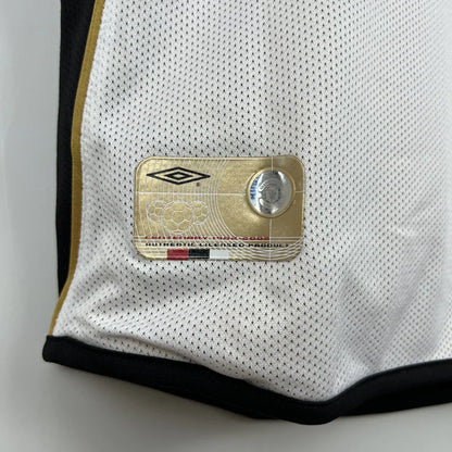 Camisa Dupla Face Retrô Manchester United 2001/02 100 Anos Masculina Branca e Preta ou Dourada
