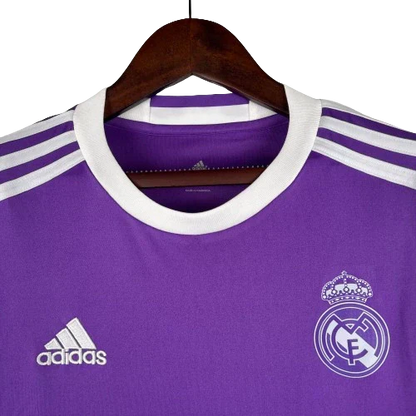 Camisa Retrô Real Madrid II Away 2016/17 Masculino Roxo