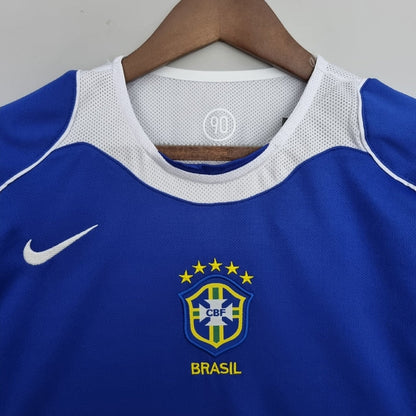 Camisa Retrô 2004 Seleção Brasileira II Masculina - Azul