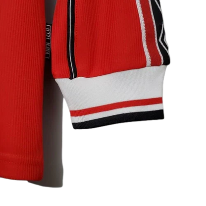 Camisa Manchester United Retrô Manga Longa 1998/99 Vermelha