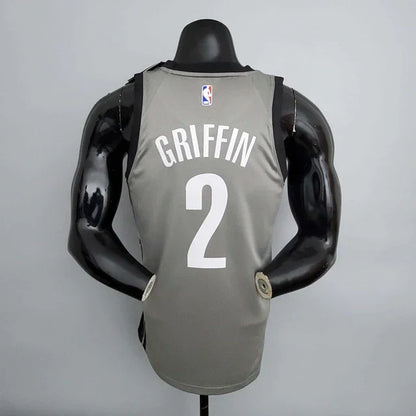 Camisa Regata Brooklyn Nets Branca e Preta - Masculina