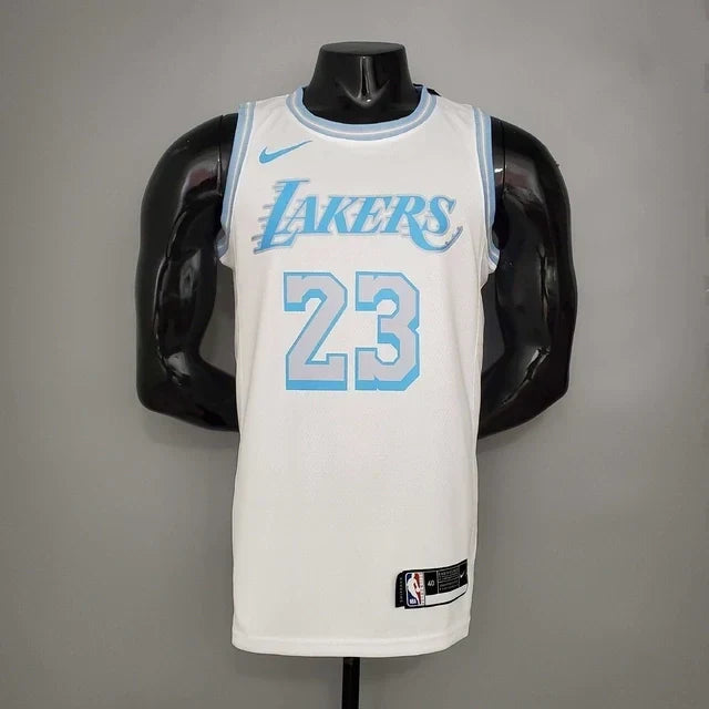 Camisa Regata Los Angeles Lakers Branca Crew Neck - Masculina