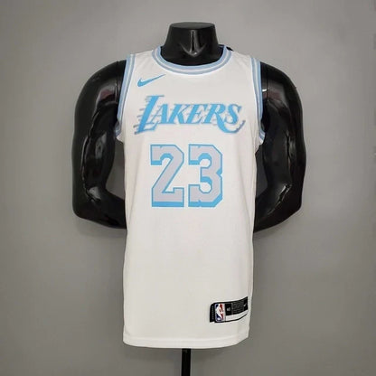 Camisa Regata Los Angeles Lakers Branca Crew Neck - Masculina